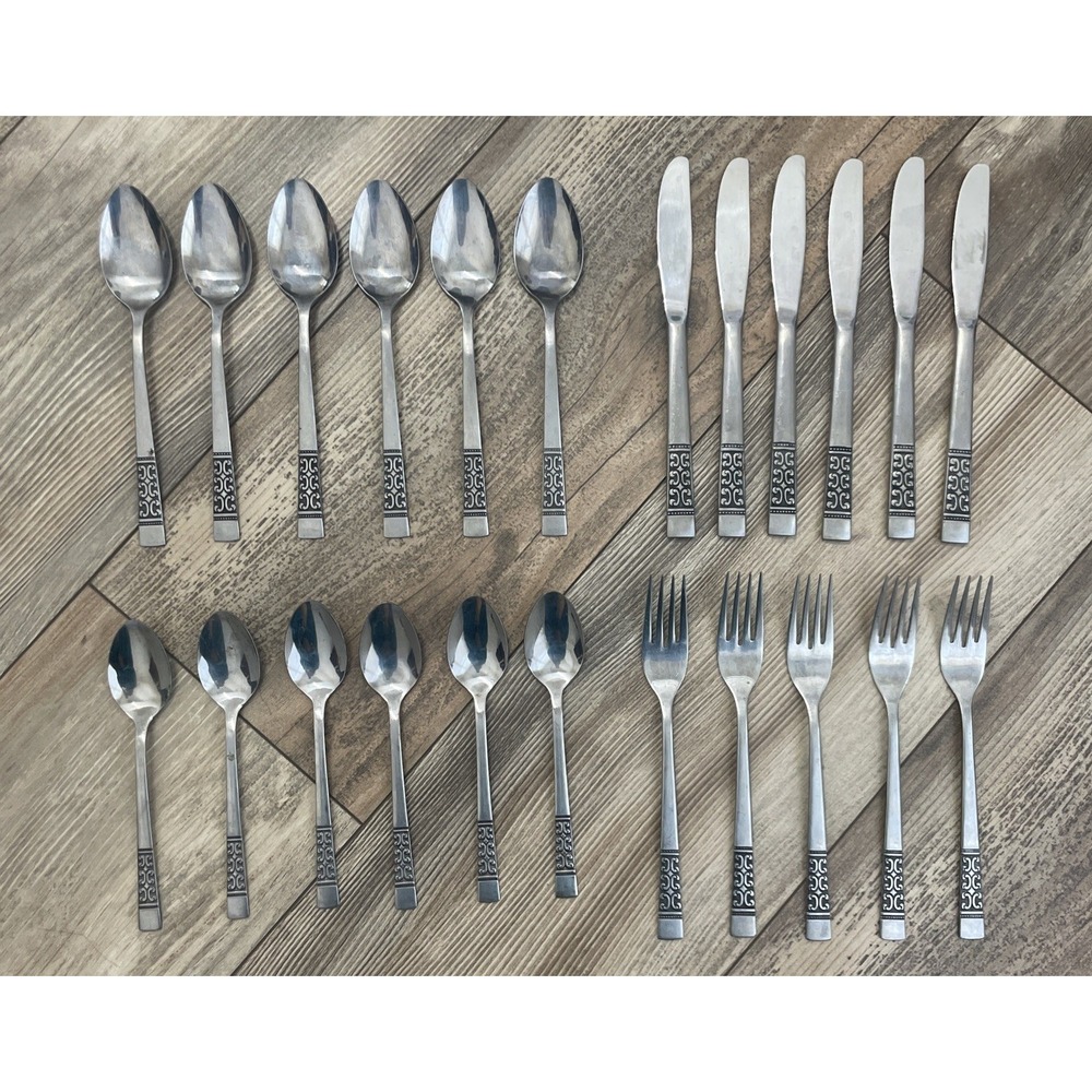 Rare KOREA Rogers Co Stainless CASA VISTA Flatware 24 Pcs replacements